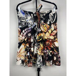 Jams World Multicolor Floral Artsy Tribeca Strapless Halter‎ Blouse Size XS